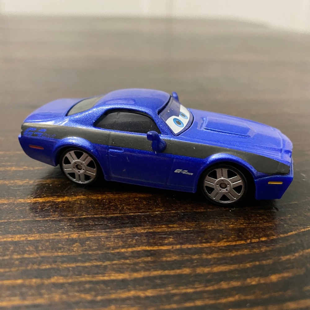 Disney Pixar Cars Rod Torque Redline Blue Diecast Muscle Car Mattel V2810 1:55 - Picture 2 of 6
